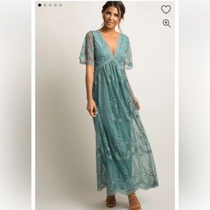 Pinkblush sage Maxi Dress